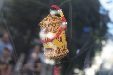 decoration on red background