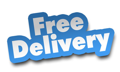 free delivery concept 3d illustration isolated