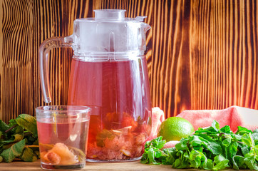 strawberry compote with mint and lime