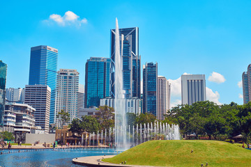 Naklejka premium Skyscrapers in Kuala Lumpur