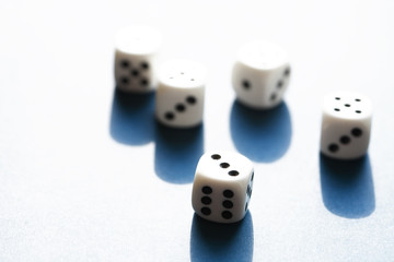 Dice Game On Blue