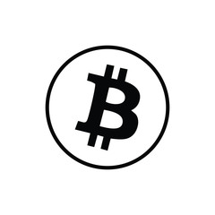 Bitcoin Logo In black and white