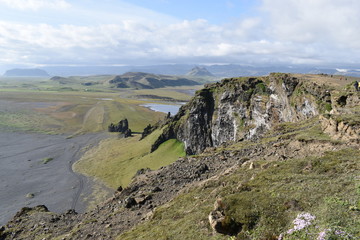 Beautiful nature at Dyrholaey in Vik in Iceland