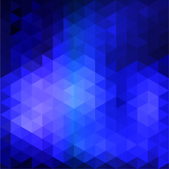 Blue polygonal illustration, which consist of triangles