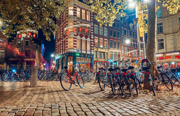 Amsterdam at night, the Netherlands. - 276161409