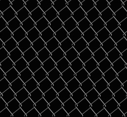 Vector illustration of seamless fence isolated.