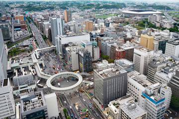 横浜市港北区の都市景観　Cityscape of Kohoku Ward, Yokohama City, Japan