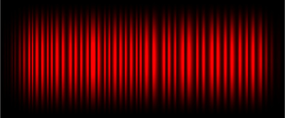 Red stage curtain realistic vector illustration for theater or opera scene backdrop, concert grand opening or cinema premiere. Red curtains or portiere drapes for ceremony performance design template