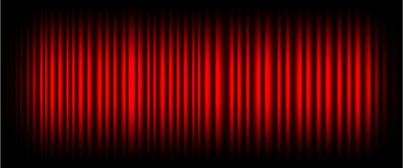 Red stage curtain realistic vector illustration for theater or opera scene backdrop, concert grand opening or cinema premiere. Red curtains or portiere drapes for ceremony performance design template