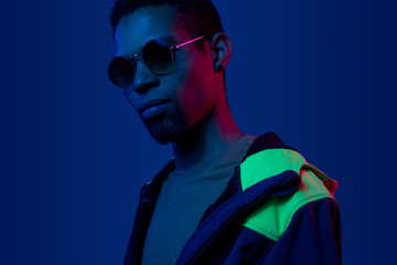 Funky black man in shades
