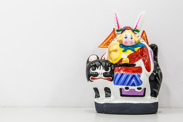 Chinese traditional middle autumn festival gift,a rabbit officeholder closeup