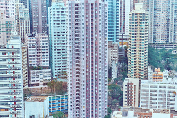 Obraz premium residential buildings in Hong Kong