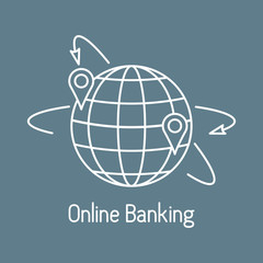 Electronic payment, internet finance. Earth