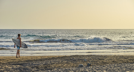Surfing in December on Grand Canary Island