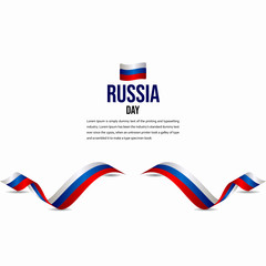 Happy Russia Independence Day Celebration Vector Template Design Illustration