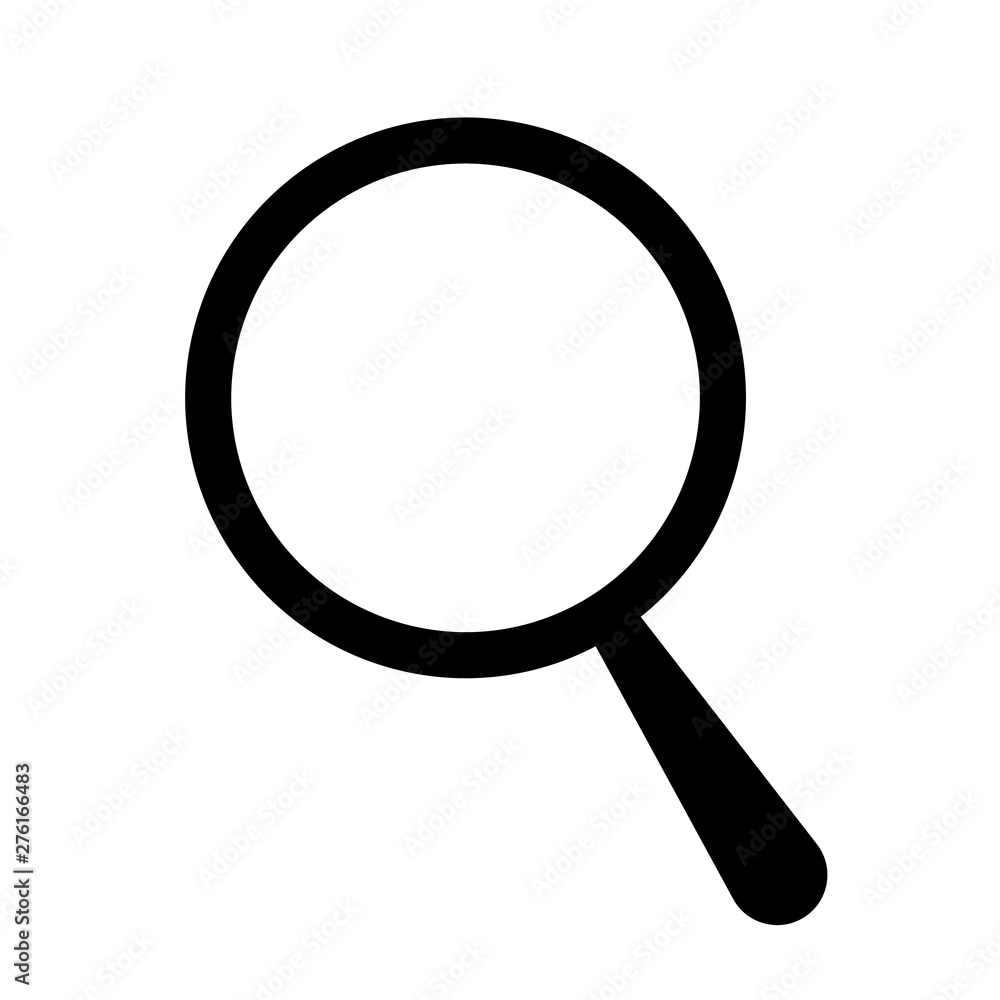 Poster Simple vector magnifier icon. Concept element for search bar. Magnifying glass icon for search bar.