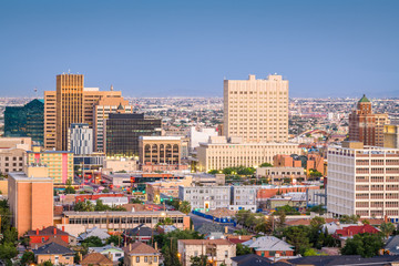 Fototapeta na wymiar El Paso, Texas, USA Downtown Skyline