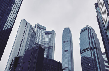 Fototapeta na wymiar Skyscrapers in Hong Kong