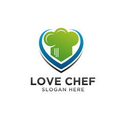 Love Chef Logo, Restaurant Logo Design Template Vector