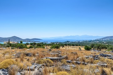The countryside at Elounda in Crete.