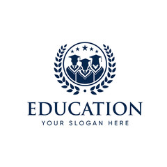 Graduate Student College Logo Template, Education Logo Design