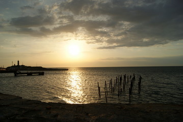 Krasnodar region, the village of Big Utrish, the old pier