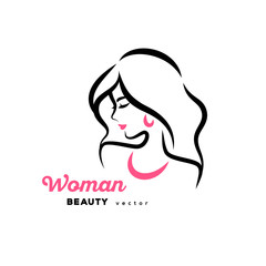 Woman face logo design