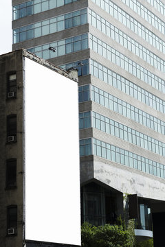 Big Billboard Template On Building In City