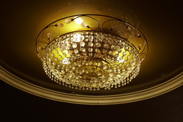Golden Crystal Glass Chandelier luxury light 