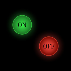 On and off toggle switch button vector image