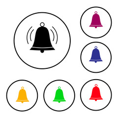Colorful bells icons.