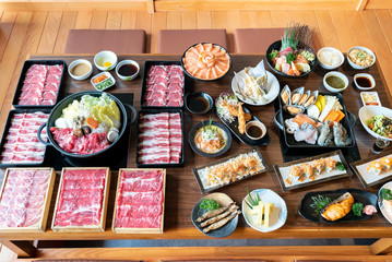 Japanese Sukiyaki and food