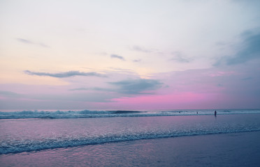 Beautiful purple sunset