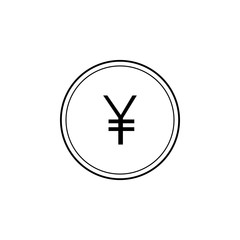 Yen icon, money symbol, vector illustration