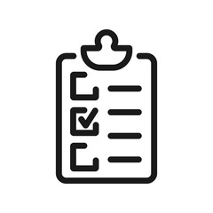 survey and test - minimal line web icon. simple vector illustration. concept for infographic, website or app.