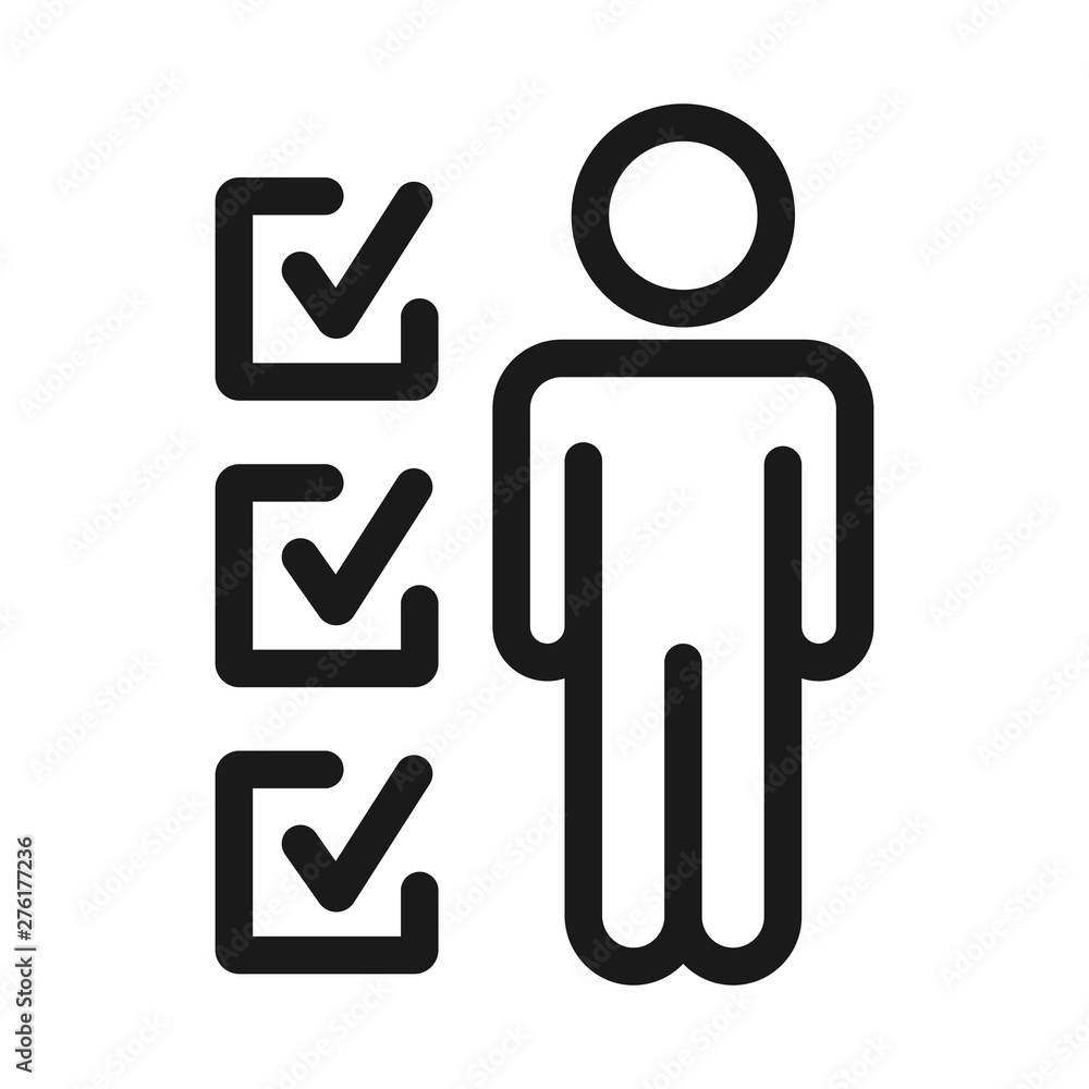 Wall mural survey and test - minimal line web icon. simple vector illustration. concept for infographic, websit