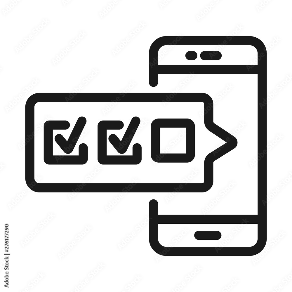Wall mural survey and test - minimal line web icon. simple vector illustration. concept for infographic, websit