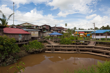 Fototapeta premium Small village on Malaysia countryside landscape
