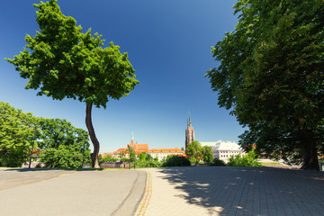 Wroclaw. the Ostrow Tumski, the oldest district of the city