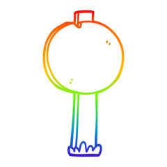 rainbow gradient line drawing cartoon road sign