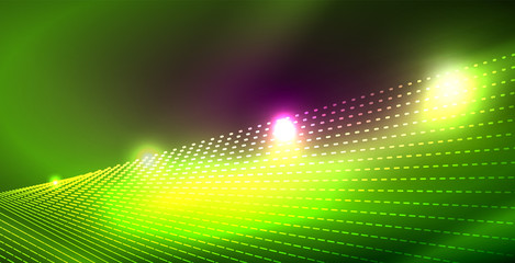 Shiny neon space background