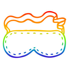 rainbow gradient line drawing cartoon sleeping mask