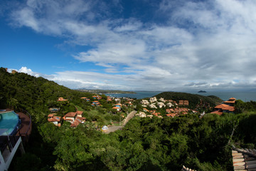 Fototapeta na wymiar Panorama of mountains and sea