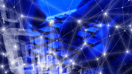 Digital analytics transformation data abstract, cyber security threat, artificial intelligence research