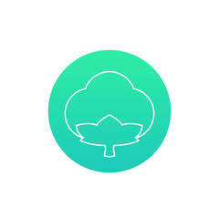cotton icon in linear style