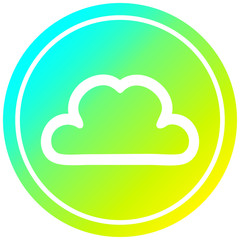 simple cloud circular in cold gradient spectrum