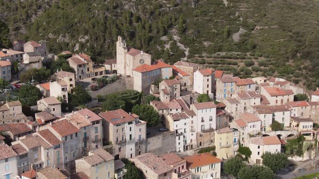 Aerial view of Roquebrun France