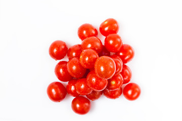 mountain of small red cherry tomatoes