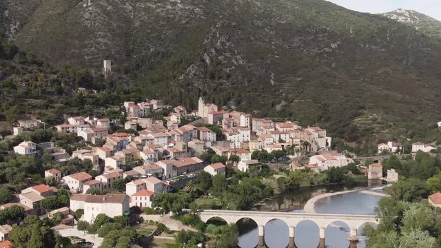 Aerial view of Roquebrun France
