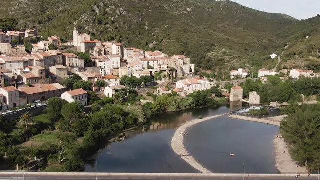 Aerial view of Roquebrun France